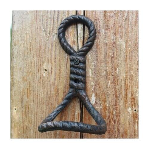 2pcs / lot height: 16.5CM European style old American Industrial cast iron knot Ornamental hook