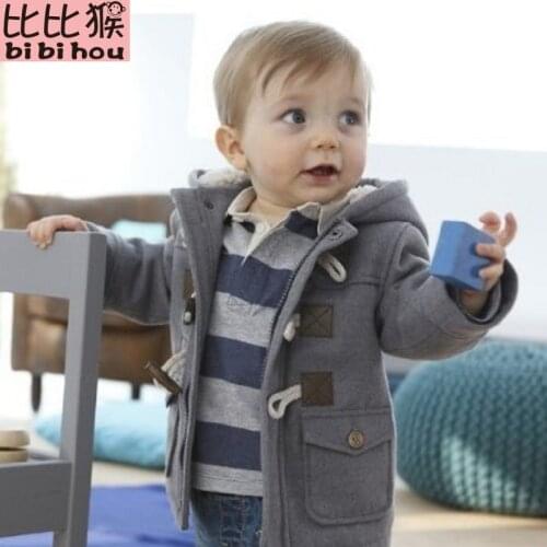 2017 Christmas Toddler Baby boys Winter Warm Outerwear Thicken Hooded faux leather Fleece Jacket Outfit Overcoat Parka Snowsuit
