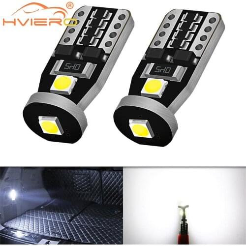 2X T10 Car Interior Reading Dome Led W5W Reverse Led License Plate Light Brake Trunk Bulb 12V Clearance Signal Light Car Styling