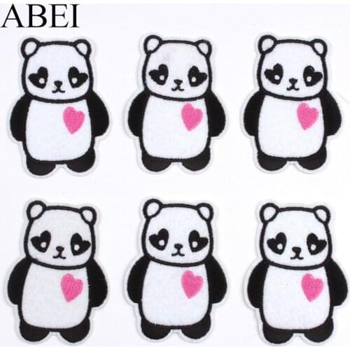 50pcs/lot Animal Embroidery Patches Letters Clothing Decoration Accessories Diy Iron Heat Transfer Applique Iron on Transfer