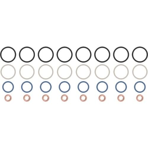 8 Sets New Durable Metal Car Fuel Injector O-ring Set for Ford 03-10