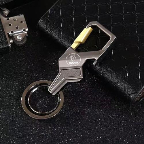 Car metal Universal Keychain For SAAB 9-2X 9-3 9-4X 9-5 93 95 900 9000 Car Key Chain car Zinc Alloy fashion key ring accessories