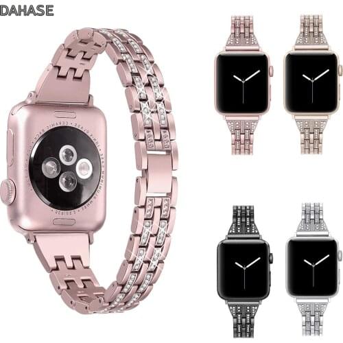Luxury Bling Diamond Band for Apple Watch 38/40mm 42/44mm Bracelet Women Stainless Steel Strap for iWatch Series 5 4 3 2 1 Band