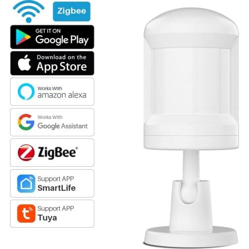 Tuya ZigBee PIR Motion Sensor Detector Smart Home Security Human Body Sensor Works With Amazon Alexa Echo Tuya SmartLife App