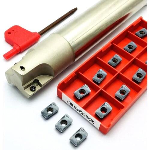 BAP300R 10/12/16/20mm APMT1135 Milling Tool Holder Shoulder Cutting Right Angle Precision Milling Cutter End Milling Tool Holder