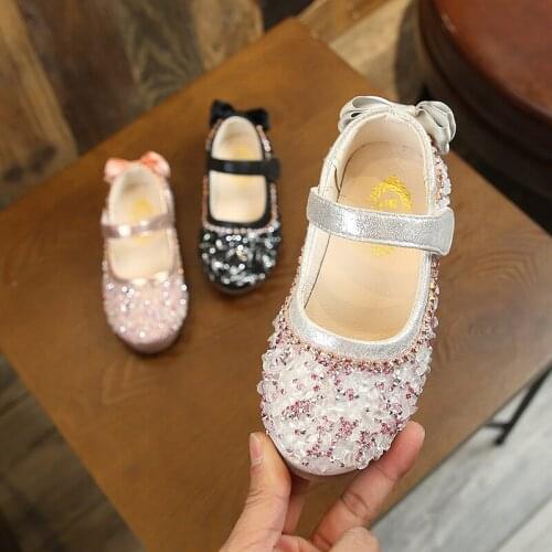 Flower childrens sandals crust shoes princess girls shoes childrens flash wedding party childrens shoes
