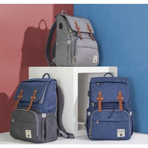 Baby Travel Diaper Bag Large Capacity Mummy Maternity Backpack Multi-function Outdoor Nursing Nappy Bags with Stroller Straps