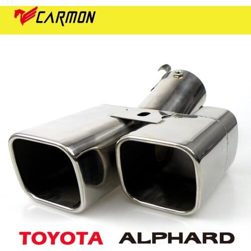 ALPHARD 1 to 2 Dual Exhaust Pipe 304 stainless steel Modified Car Rear Tail Throat Muffler for ALPHARD