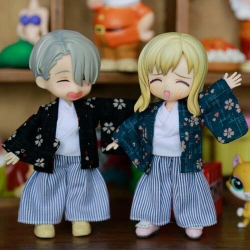 Obitsu11 clothes 5 colors Japanese kimono dolls set for OB11,1/12 BJD SD Japanese Sailor Yukata bathrobe Clothes