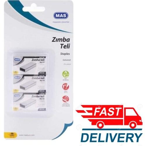 Mas zımba teli No:10 3'lü paket No:10 zımbalar için uygundur unisex 2021 zımba teli ve zımba makinaları