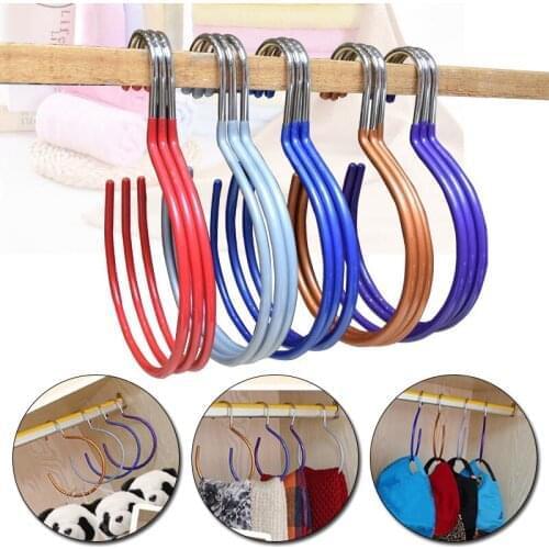 Multi-purpose Hook Holder Tie Rack Colorful Space Saver Drying Rack Organizer Shoe Rack Closet Organizer Wardrobe Belt Hanger