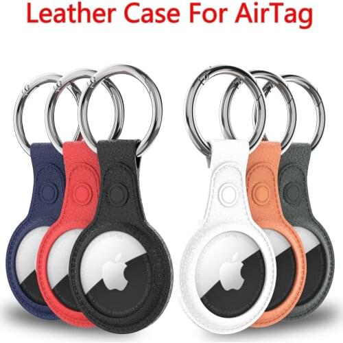 Multifunctio Leather Case For Apple Airtags Protective cover For Apple Locator Tracker Anti-lost Device Keychain Protect Sleeve