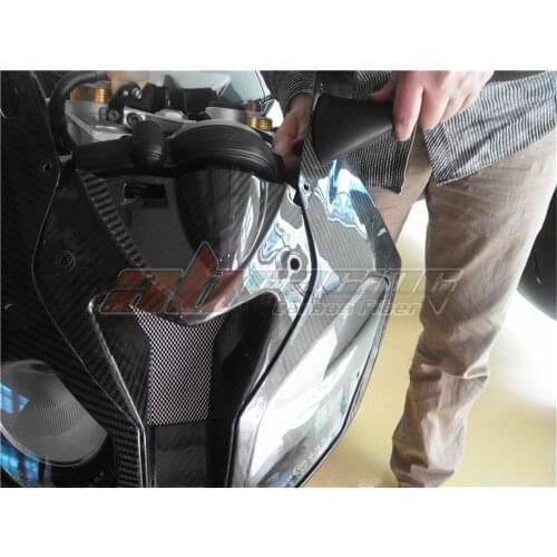 Head Nose Cowl Air Intake For BMW S1000RR HP4 2009 - 2014 Full Carbon Fiber 100% Twill