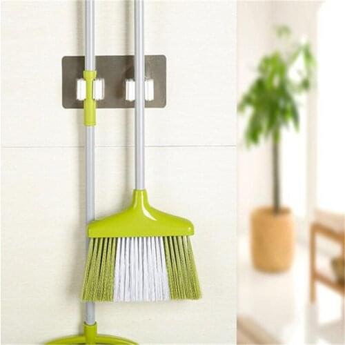 Wall Mounted Mop Organizer Holder Brush Broom Hanger Storage Rack Kitchen Tool Wall Housekeeper Accessory Hanging Pipe Hooks