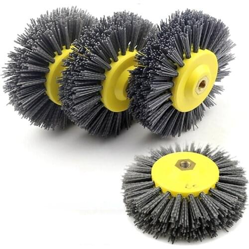1 piece Nylon Abrasive Wire Polishing Brush Wheel for Wood Furniture Stone Antiquing Grinding
