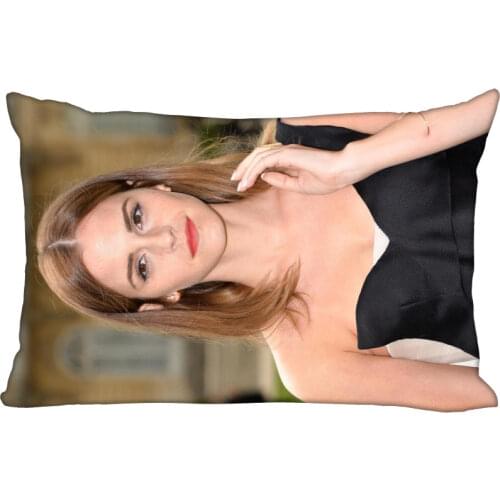 New Custom Emma Watson Pillowcase Zippered Rectangle Pillow Cover Cases Size 45X35cm,40x60cm,45X75cm,50X75cm(Two sides)
