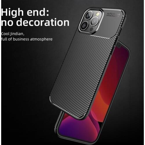 Luxury Shockproof Camera Lens Protection Carbon Phone Case For iPhone 13 12 Pro Max Mini 11 XR Cellphone Back Cover Fundas Coque