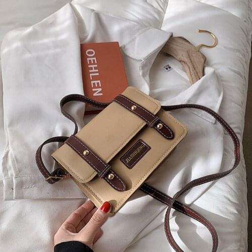 Retro Spring Handbags For Women 2021 Pu Leather Shoulder Bag Versatile Female Crossbody Bag And Small Square Purses Lady Bag