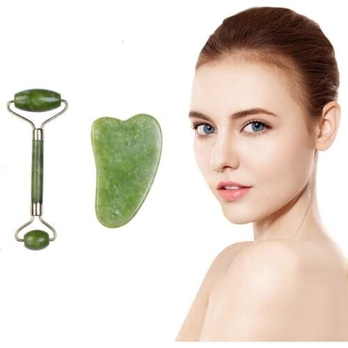 Jade Beauty Scraping Board Face Eye Roller Dredges Meridians Lifts and Tightens Wrinkles Eliminates Fatigue Spa Massage