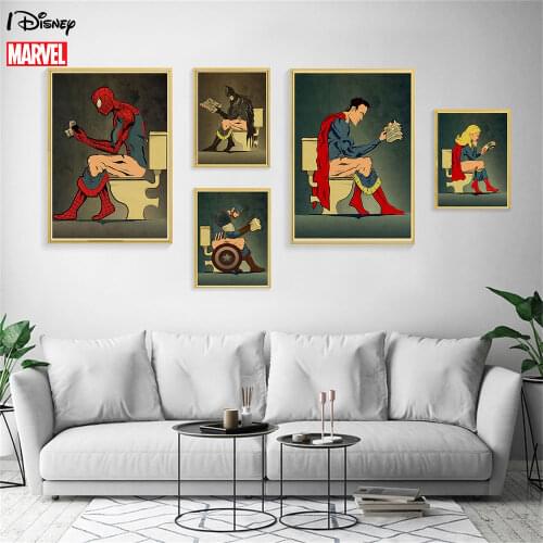 Marvel Avengers Captain America Disney Anime Funny Poster Painting Canvas Print On Wall Art Picture For Living Room Home Decor