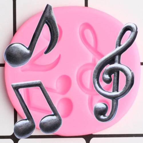 Musical Note Cake Border Silicone Mold Cupcake Topper Fondant Cake Decorating Tools Polymer Clay Candy Chocolate Gumpaste Mould