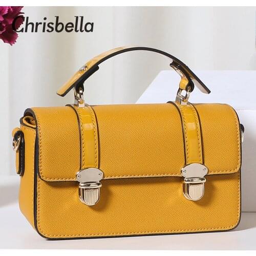 CHRISBELLA Luxury Handbags Brand Designer PU Leather Shoulder Bags for Women Fashion Crossbody Tote Bags Female Bolso Bag 2020
