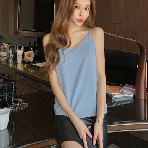 Size S-2XL Summer Women Cotton And Linen Camisole Tops Female Deep V-neck Loose Tanks Sleeveless Basic Solid T shirts