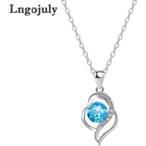 Brand New 999 Sterling Silver Heart Pendant Necklaces For Women Bride Romantic Wedding Engagement Silver 999 Fine Jewelry Gift