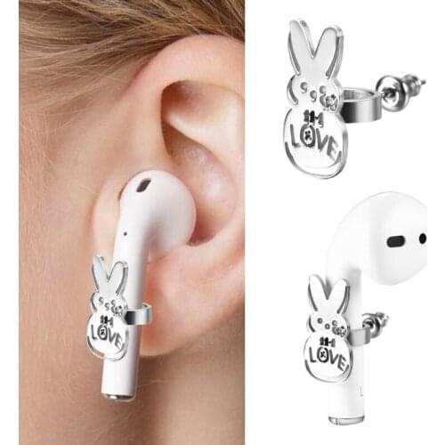 DXAA 1 Pair Stainless Steel Anti Lost Earring Earphone Holder Wireless Earhooks Earbuds Headphone Holder