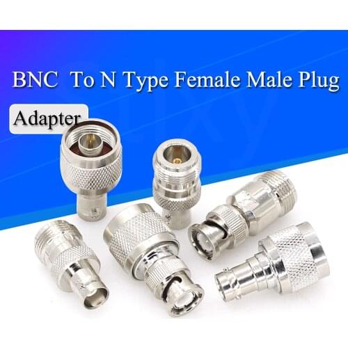 1PCS BNC To N Connectors Type Male Female RF Connector Adapter Test Converter Kit Transmission Cables N To BNC connector