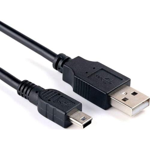 100pcs/lot Mini USB Cable Type A to Mini USB Data Sync Cable 5Pin Mini USB Charge Charging Cord Line for Camera MP3 MP4