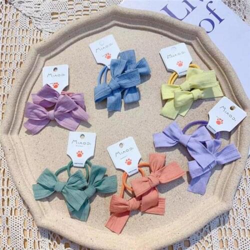 2 Piece Elastic Hair Bands For Girls Butterfly Hair Accessories Scrunchies Hair Ring Head Rope Headdress Headwear Hair Wear