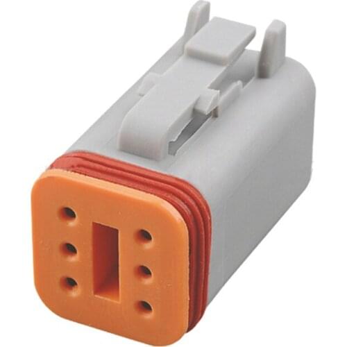 5/10sets 6pin 1.6mm automotive electric wire harness plug plastic waterproof connector DT06-6S 2 orders"