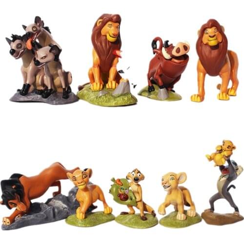 5-12cm PVC Model The Lion King Simba Mufasa Nana Pumbaa PVC Cute Animal Figures Toys For Children Birthday Christmas Best Gifts