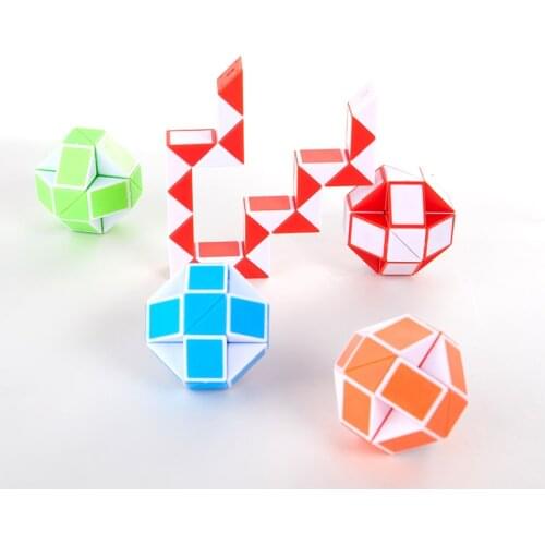 5Pcs Magic Snake Ruler Puzzle Antistress Cube Twist Snake Folding Educational Toy kids child Magic Ruler Cube