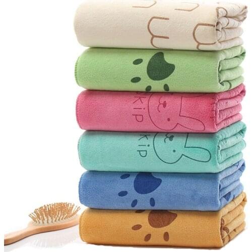 Microfiber Fabric Printed Bath Towel 70*140cm Rabbit Head Quick-Dry Adult Absorbent Beach Towel Hot Sale
