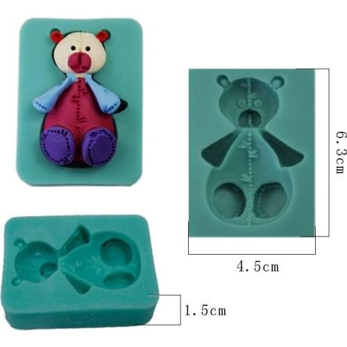 Free Shipping Silicone Little Bear Turn Sugar Chocolate Mold Baking Cake Pastry Pudding Dough Soap Mould Tools DIY Gift