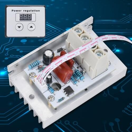 10000W SCR Digital Voltage Regulator Speed Control Dimmer Thermostat AC 220V 80A Speed Controller Display For Dimming