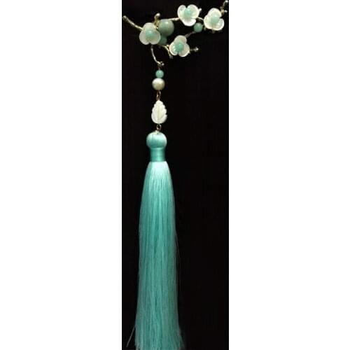 National ancient style natural freshwater pearl shell hanfu cheongsam outfit tassel brooch pressed front gift