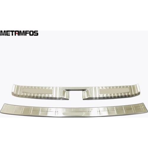 For Toyota Highlander Hybrid 2021 2022 Rear Bumper Foot Plate Tailgate Door Sill Scuff Guard Sticker Accessories Car Styling