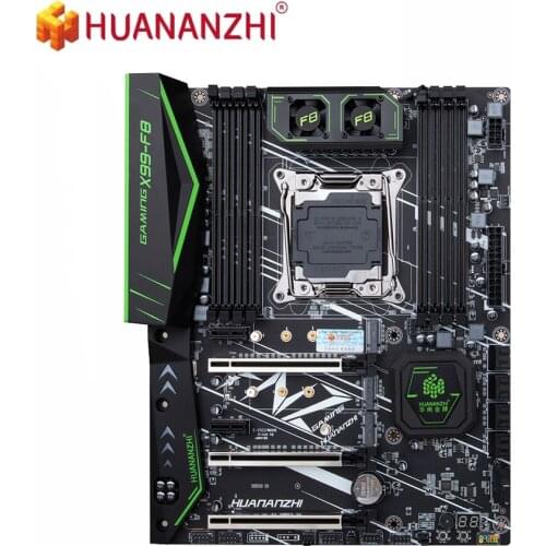 HUANANZHI X99-F8 X99 Motherboard with Intel XEON E5 LGA2011-3 All Series DDR4 NON-ECC memory 128GB M.2 NVME USB3.0 ATX Server