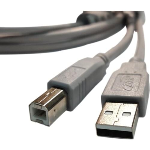 XQZ USB printer cable USB2.0 computer connect printer pure copper gray color 1.5M3M5M