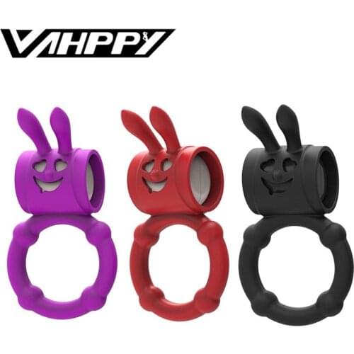 Rabbit vibrating sex cockring for men cock cage anneau penis ring cock rings silicon Male chastity belt sex toys anillo vibrador