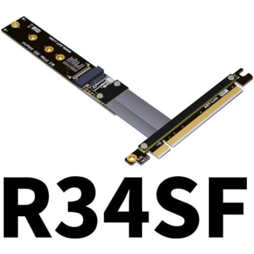 M.2 NVMe SSD Extension Cable Solid Drive Riser Card R34SF M2 to 16x PCI-Express 3.0 X4 PCIE Full Speed 32G/bps M Key Extender