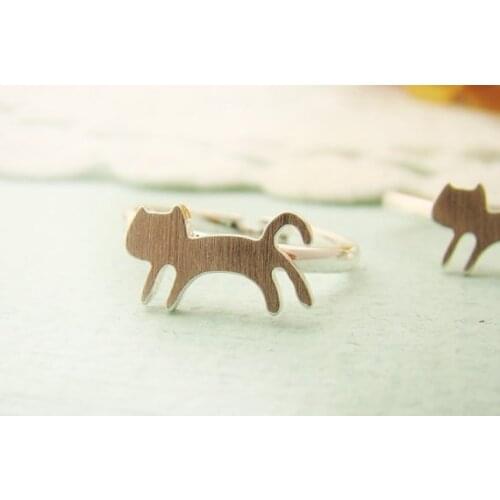 Fashion exclusive Cute cartoon animal cat ring Arch ones back kitten rings for women Wholesale