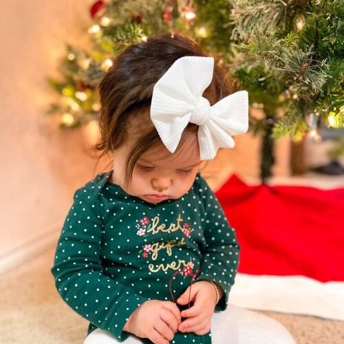 New 6 Color Hair Barrettes with Striped Fabric Soft Bowknot Bows for Newborn Baby Girl Kids Hair Clips Accessories