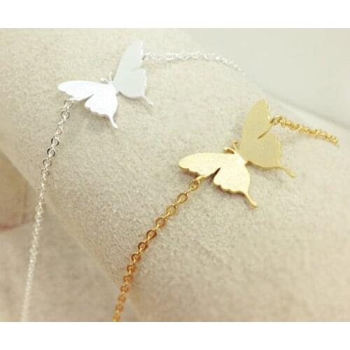 Wholesale 10piece Stainless Steel Adjustable Chain Butterfly Bracelets Charm Women Minimalism Jewelry Tiny Animal Bijouterie