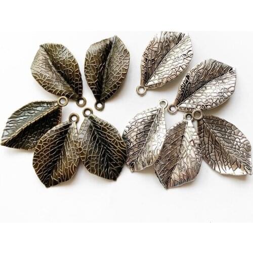 Metal Leaf Charms Pendant Necklace Diy Jewelry Originals Zinc Alloy Reticulated Leaves Bracelet Necklace Earrings Accessories