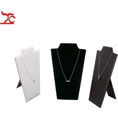 Direct Sale Wooden Necklace Stand Jewelry Pendant Display Holder Necklace Organizer Storage Easel Shelf Rack 3 Color 12.3*22.5cm