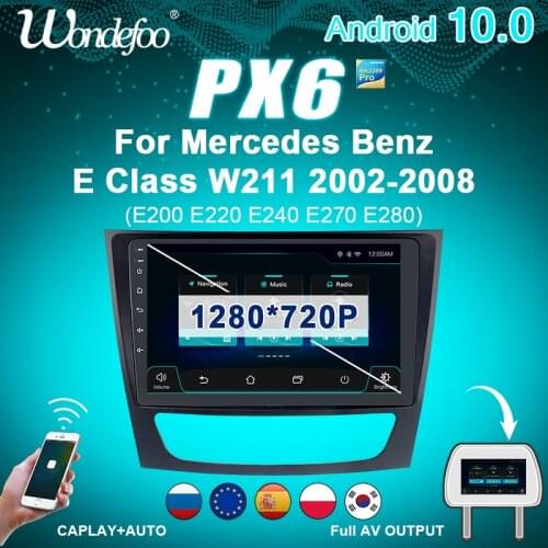 2 din android 10 car radio screen PX6 For Mercedes Benz E-Class W211 CLK W209 CLS W219 G-Class W463 Multimedia autoradio stereo